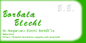 borbala blechl business card